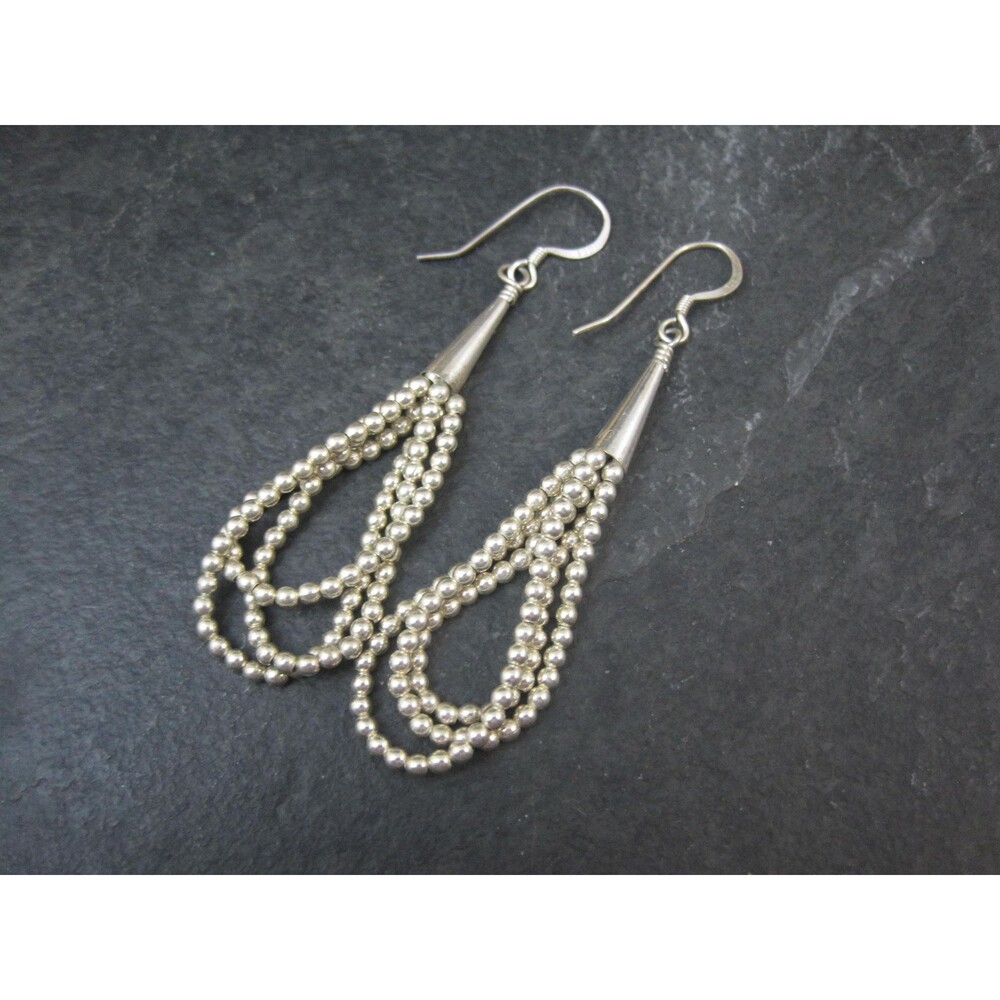 Southwestern Sterling Silver Bead Earrings